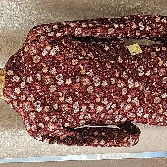 NWT VINTAGE Free People Corduroy Floral Jacket and Ruffle Skirt Set Size 0/2 - Picture 6 of 8